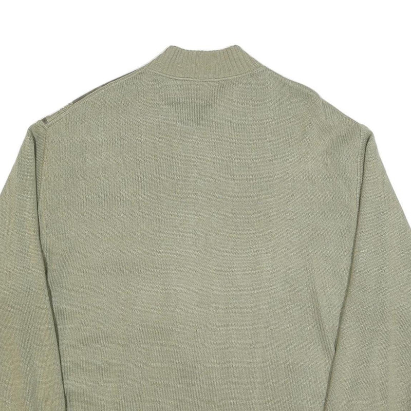 DETLEV ALBERS Mens Green Knit Bomber XL Suede Zip Jacket Retro Casual