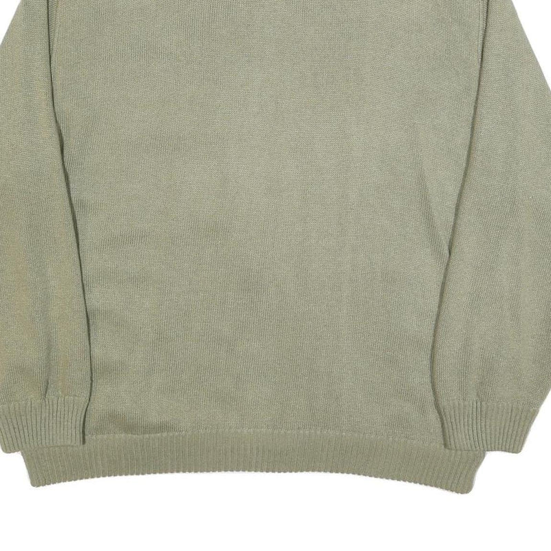 DETLEV ALBERS Mens Green Knit Bomber XL Suede Zip Jacket Retro Casual