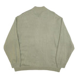 DETLEV ALBERS Mens Green Knit Bomber XL Suede Zip Jacket Retro Casual