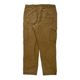 Carhartt Double Knee Carpenter Trousers - 32W 30L Brown Cotton