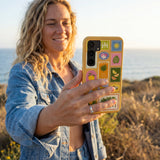 Honey Summer Paradise Samsung Galaxy S25 Case - Lifestyle photo showing phone case in use