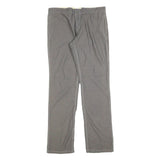RALPH LAUREN Womens Cotton Blend Grey Regular Straight Trousers W34 L34 Casual