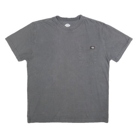 DICKIES Mens Grey Pocket T-Shirt L Short Sleeve Crew Neck Casual Cotton