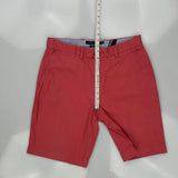 Tommy Hilfiger Chino Shorts - 32W 9L Red Cotton