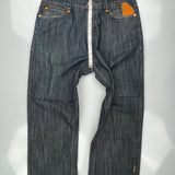 Embroidered Pockets Coogi Graphic Jeans - 38W 29L Blue Denim