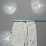 Dickies Carpenter Trousers - 34W 30L White Cotton