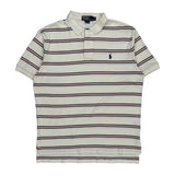 Polo By Ralph Lauren Striped Polo Shirt - Medium Black Cotton