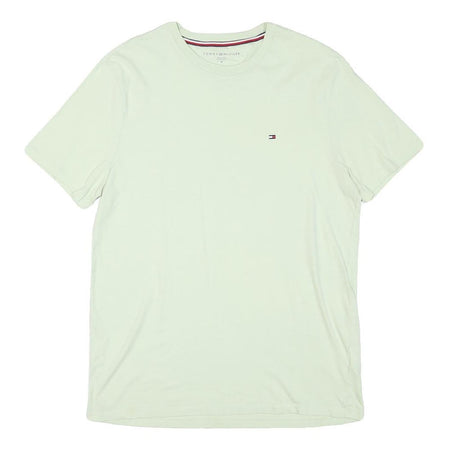 TOMMY HILFIGER Mens White Crew Neck Short Sleeve T-Shirt M Cotton Blend