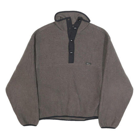 WOOLRICH Mens Grey Plain Jumper 1/4 Zip Polyester M Casual Comfortable Outerwear