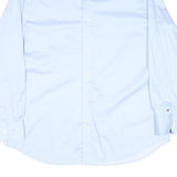 TOMMY HILFIGER Mens Blue Formal Shirt L Cotton Blend Long Sleeve Button Collar