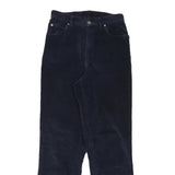 LAUREN RALPH LAUREN Womens Cotton Blend Navy Slim Straight Trousers W26 L29