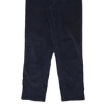 LAUREN RALPH LAUREN Womens Cotton Blend Navy Slim Straight Trousers W26 L29