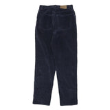 LAUREN RALPH LAUREN Womens Cotton Blend Navy Slim Straight Trousers W26 L29