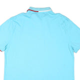 TOMMY HILFIGER Mens Blue Polo Shirt 2XL Cotton Blend Short Sleeve Basic