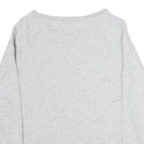 BENCH Womens Grey Cotton Blend Crew Neck Sweatshirt L Logo Light Weight Casual