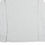 BENCH Womens Grey Cotton Blend Crew Neck Sweatshirt L Logo Light Weight Casual