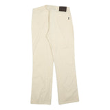 BARBOUR Womens Regular Fit Beige Cotton Blend Trousers W32 L32 Classic Zip