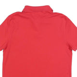 TOMMY HILFIGER Mens Red Short Sleeve Plain Polo Shirt M Casual Classic Fit