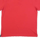 TOMMY HILFIGER Mens Red Short Sleeve Plain Polo Shirt M Casual Classic Fit