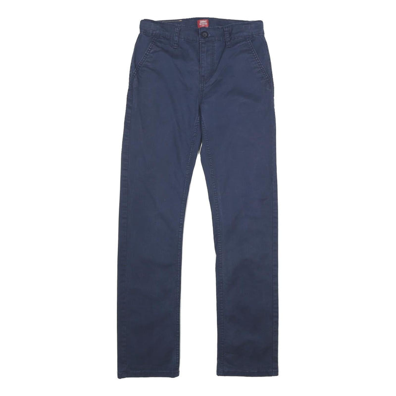 LEVI'S Boys Navy Blue Regular Fit Straight Leg Cotton Blend Trousers W26 L30
