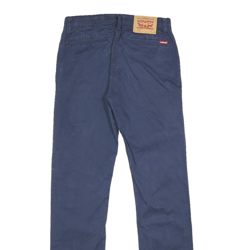 LEVI'S Boys Navy Blue Regular Fit Straight Leg Cotton Blend Trousers W26 L30