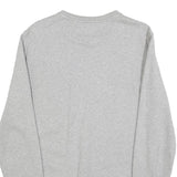TOMMY JEANS Mens Grey Sweatshirt Crew Neck S Logo Print Cotton Blend Casual