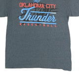 NBA Mens Grey Oklahoma City Thunder Graphic T-Shirt L Crew Neck Short Sleeve