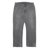 DICKIES Mens Regular Fit Grey Denim Jeans W34 L28 Distressed Zip Closure