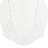 MONTGOMERY WARD Mens White Diamond Pattern Shirt S Classic Cotton Long Sleeve