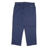 DICKIES Mens Navy Blue Regular Fit Straight Leg Trousers W38 L30 Workwear