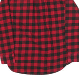 JACHS Mens Red & Black Check Shirt M Long Sleeve Cotton Blend Casual