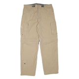 OLD KHAKI Mens Cotton Blend Beige Relaxed Cargo Trousers W35 L32
