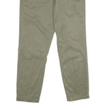 NAUTICA Womens Cotton Blend Regular Fit Straight Trousers Khaki W32 L29 Classic