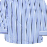 TOMMY HILFIGER Mens Blue & White Striped Shirt XL Button-Down Collar Long Sleeve