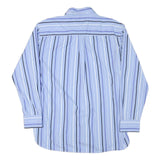 TOMMY HILFIGER Mens Blue & White Striped Shirt XL Button-Down Collar Long Sleeve