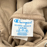 Reverse Weave Champion Hoodie - Large Beige Cotton