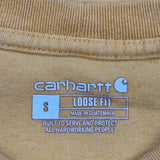 Carhartt T-Shirt - Small Yellow Cotton