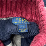 Age 10-12 Polo By Ralph Lauren Striped Zip Up - Large Grey Cotton