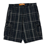 Lee Checked Cargo Shorts - 32W 10L Black Cotton