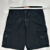 Lee Cargo Shorts - 36W 9L Black Cotton