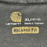 Carhartt Spellout Hoodie - XL Black Cotton