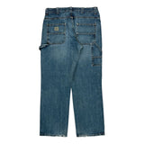 20 Husky Lee Carpenter Jeans - 30W 27L Blue Cotton