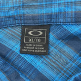 Oakley Checked Shirt - XL Blue Cotton