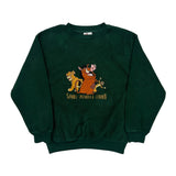 Simba Pumbaa Timon Disney Cartoon Sweatshirt - Large Green Polyester