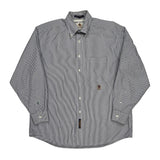 Tommy Hilfiger Striped Shirt - Large Blue Cotton