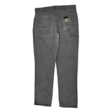 Carhartt Carpenter Trousers - 34W 34L Grey Cotton Blend
