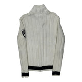 Shield Patch On Sleeve Tommy Hilfiger 1/4 Zip - Medium White Cotton