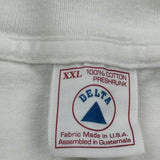 Delta Graphic T-Shirt - 2XL White Cotton