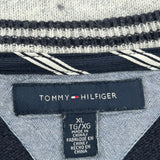 Tommy Hilfiger Striped Jumper - XL Grey Cotton