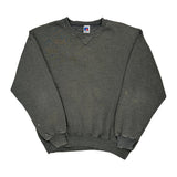 Russell Athletic Sweatshirt - XL Grey Cotton Blend